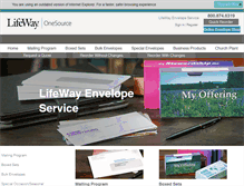 Tablet Screenshot of lifewayenvelopes.com